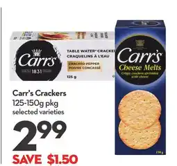 Longo's Carr's Crackers offer