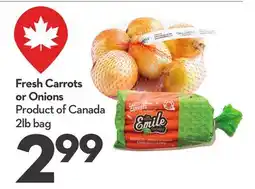 Longo's Fresh Carrots or Onions offer