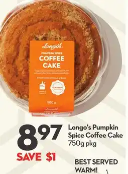 Longo's Longo's Pumpkin Spice Coffee Cake offer