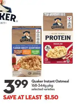 Longo's Quaker Instant Oatmeal offer