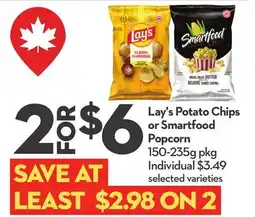 Longo's Lay's Potato Chips or Smartfood Popcorn offer