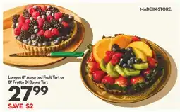 Longo's Longos 8 Assorted Fruit Tart or 8 Frutta Di Bosco Tart offer