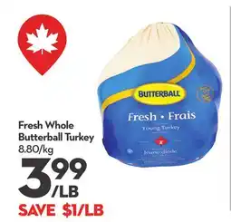 Longo's Fresh Whole Butterball Turkey offer
