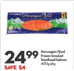 Longo's Norwegian Fjord Frozen Smoked Steelhead Salmon offer
