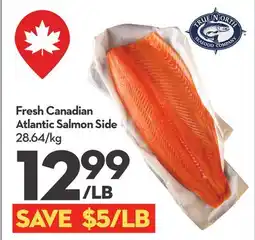 Longo's Fresh Canadian Atlantic Salmon Side offer