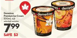 Longo's Demetres Premium Ice Cream offer