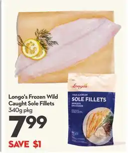 Longo's Longo's Frozen Wild Caught Sole Fillets offer