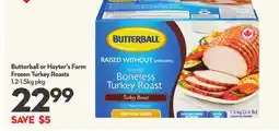 Longo's Butterball or Hayter's Farm Frozen Turkey Roasts offer