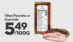 Longo's Villani Pancetta or Guanciale offer