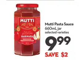 Longo's Mutti Pasta Sauce offer