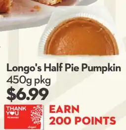 Longo's Longo's Half Pie Pumpkin offer