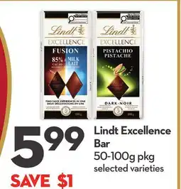 Longo's Lindt Excellence Bar offer
