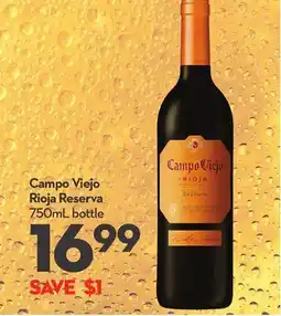 Longo's Campo Viejo Rioja Reserva offer