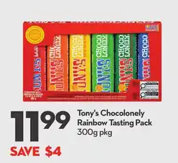 Longo's Tony's Chocolonely Rainbow Tasting Pack offer