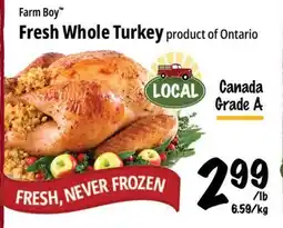 Farm Boy Farm Boy Fresh Whole Turkey offer