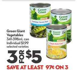 Longo's Green Giant Vegetables offer