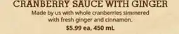 Farm Boy CRANBERRY SAUCE WITH GINGER offer