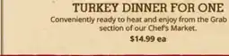 Farm Boy TURKEY DINNER FOR ONE offer