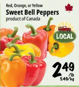Farm Boy Red, Orange, or Yellow Sweet Bell Peppers offer