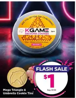 Showcase KGAME Mega Triangle & Umbrella Cookie Tins offer