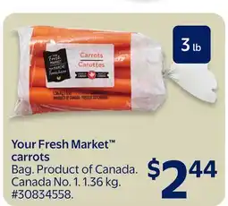 Walmart Your Fresh Market carrots offer