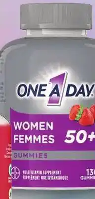 Walmart One A Day multivitamin gummies 130s for Women or Men 50+ offer