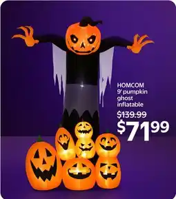 Walmart HOMCOM 9' pumpkin ghost inflatable offer