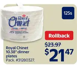 Walmart Royal Chinet 10.38 dinner plates offer