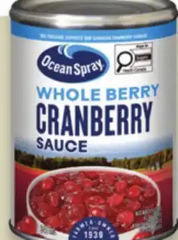 Walmart Ocean Spray cranberry sauce offer