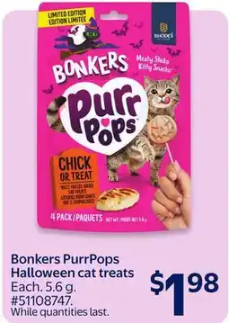 Walmart Bonkers PurrPops Halloween cat treats offer