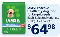 Walmart IAMS Proactive Health dry dog food for large breeds offer