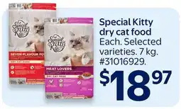 Walmart Special Kitty dry cat food offer