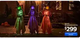 Walmart Set of 3 6ft animated witches offer