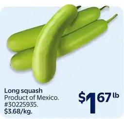 Walmart Long squash offer