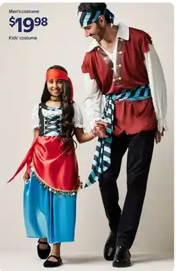 Walmart Men's costume, Kid's costume offer