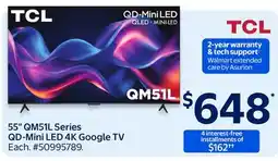 Walmart 55 QM51L Series QD-Mini LED 4K Google TV offer