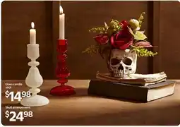 Walmart Glass candle stick or Skull arrangement offer