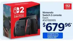 Walmart Nintendo Switch 2 console offer