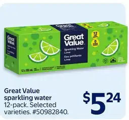Walmart Great Value sparkling water offer