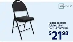 Walmart MAINSTAYS Fabric padded folding chair offer