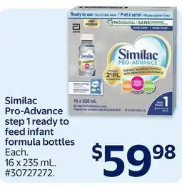 Walmart Similac Pro-Advance step 1 ready to feed infant formula bottles offer