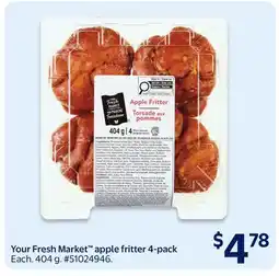 Walmart Your Fresh Market apple fritter 4-pack offer