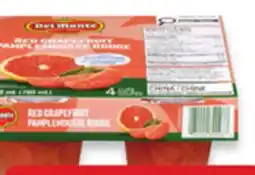 Walmart Del Monte grapefruit or peach fruit cups offer