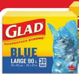 Walmart Glad blue recycling or clear garbage bags offer