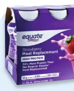 Walmart Equate high protein meal replacement shakes offer