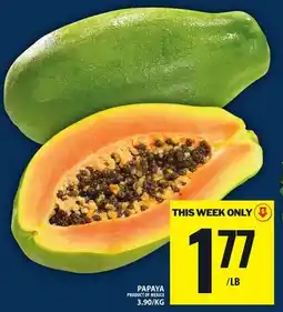 Food Basics PAPAYA offer
