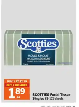 Foodland Facial Tissue Singles offer