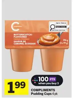 Foodland COMPLIMENTS Pudding Cups offer
