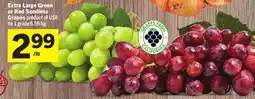 Foodland Extra Large Green or Red Seedless Grapes offer