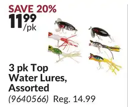 Princess Auto 3 pk Top Water Lures, Assorted offer